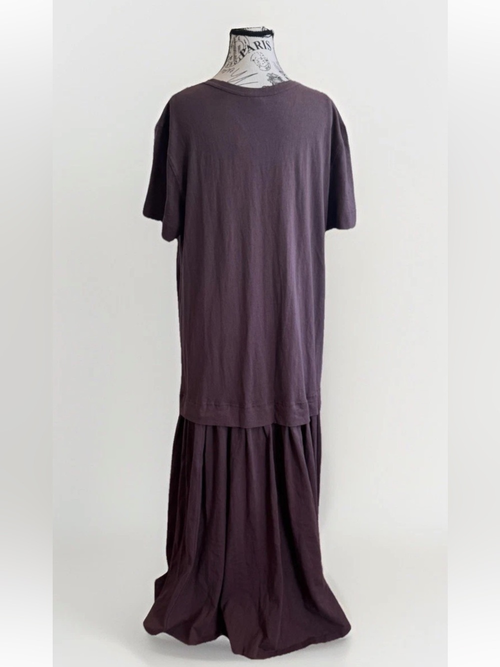 Free People Beach Herron Drop Waist T Shirt Midi Dress Chocolate Brown Small NWT - Picture 6 of 11
